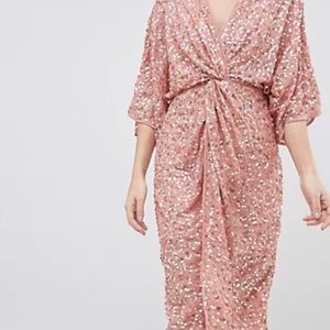 ASOS Sequin Dress- Dusty Rose Size 6. BRAND NEW